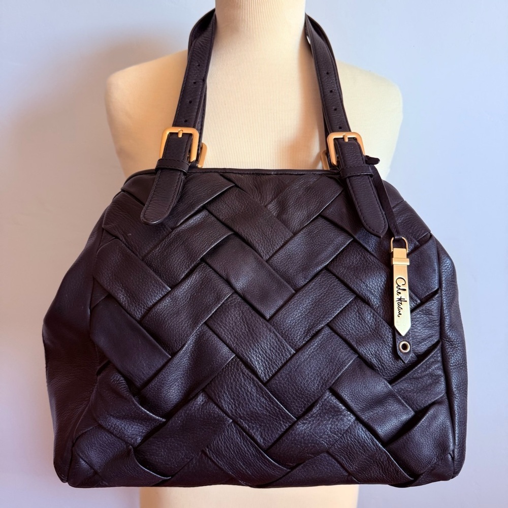 Cole Haan Prudence Braided Leather Tote Bag